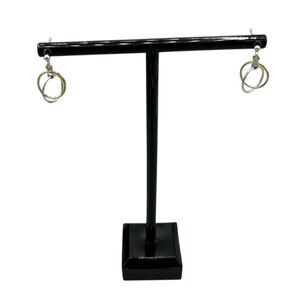 Two-Tone Circle Dangle Earrings